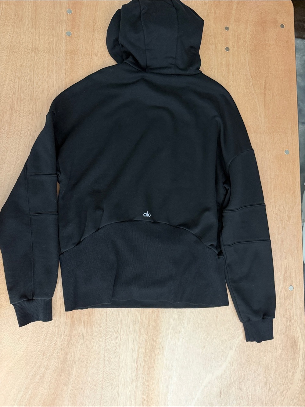 ALO Yoga Black Relaxed Pullover Hoodie - Picture 8 of 12